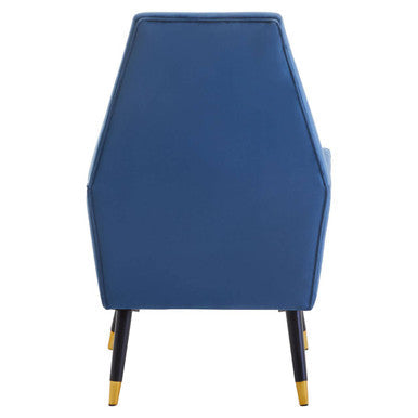 Loretta Midnight Blue Velvet Chair with Button Detail