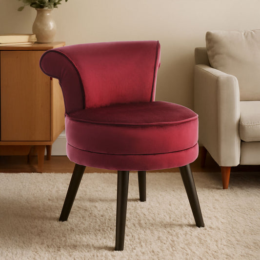 Kids Loretta Wine Velvet Chair