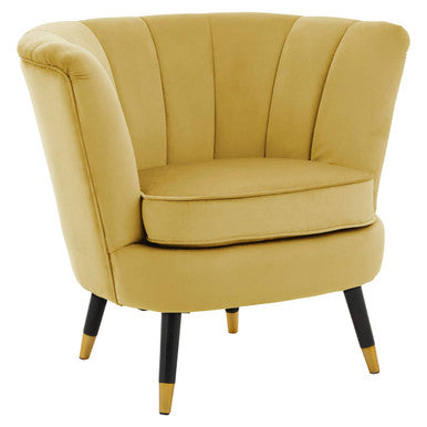 Loretta Pistachio Velvet Accent Chair with Channel Tufting
