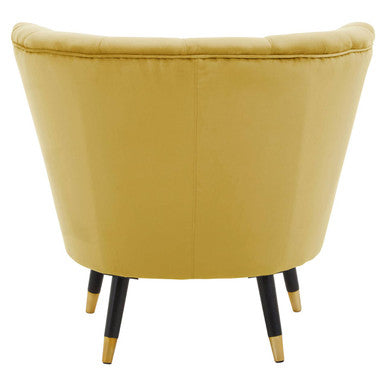 Loretta Pistachio Velvet Accent Chair with Channel Tufting