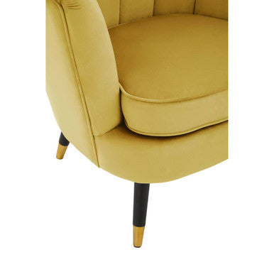 Loretta Pistachio Velvet Accent Chair with Channel Tufting