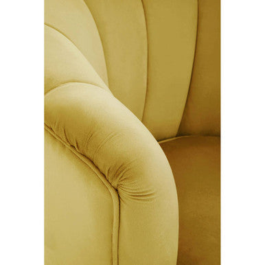 Loretta Pistachio Velvet Accent Chair with Channel Tufting