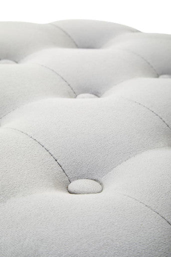 Loretta Grey Velvet Stool With Matte Gold Finish Metal Base