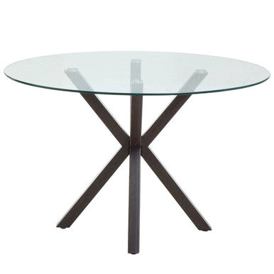 Salford Dining Table With Black Wood Effect Metal Legs