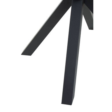 Salford Round Dining Table With Black Metal Legs