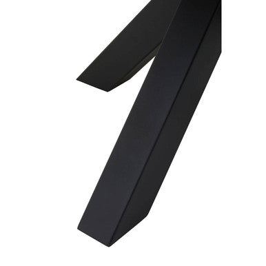 Salford Wood Veneer Round Dining Table With Black Metal Legs