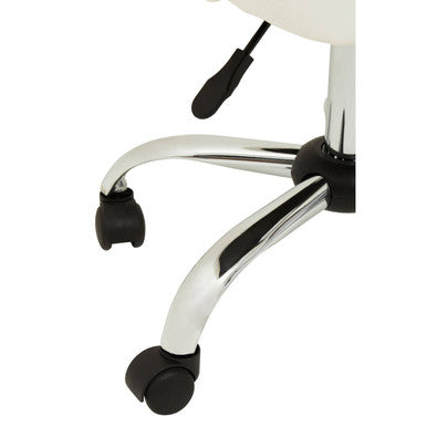 Brent Off White Leather Effect Home Office Chair