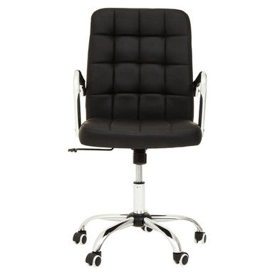 Brent Black Tufted Home Office Chair