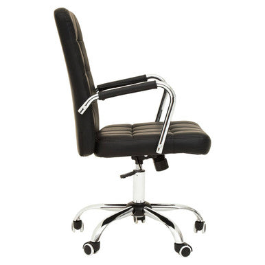 Brent Black Tufted Home Office Chair