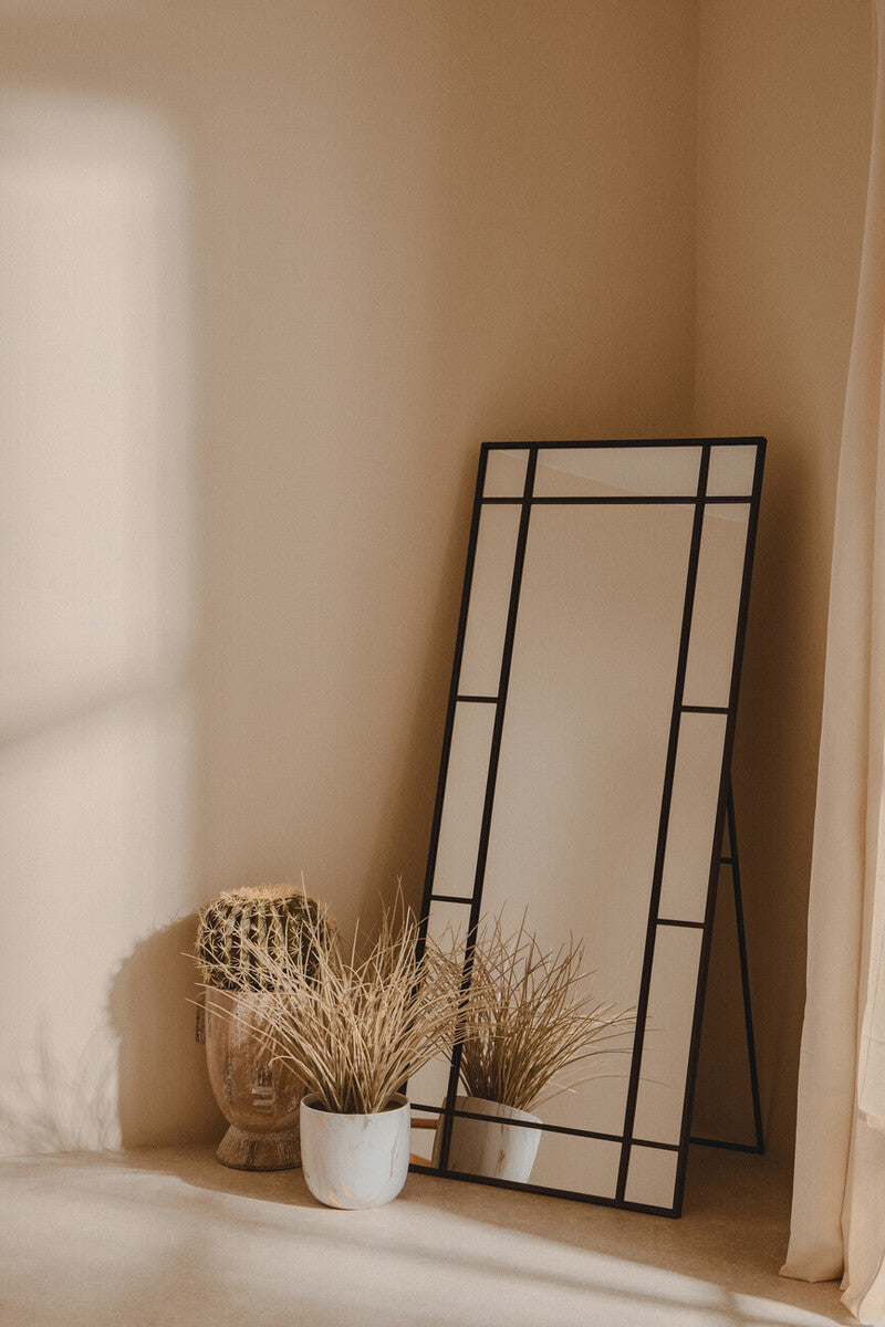 Tiana Floor Standing Mirror Black Frame