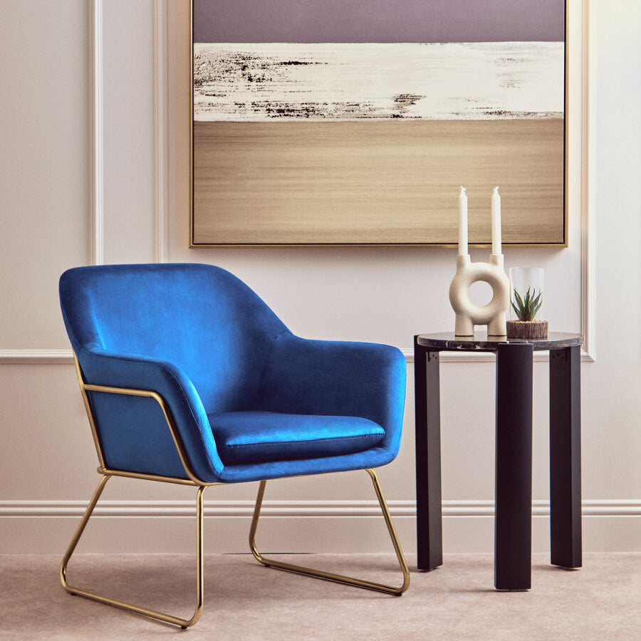 Xander Midnight Velvet Armchair