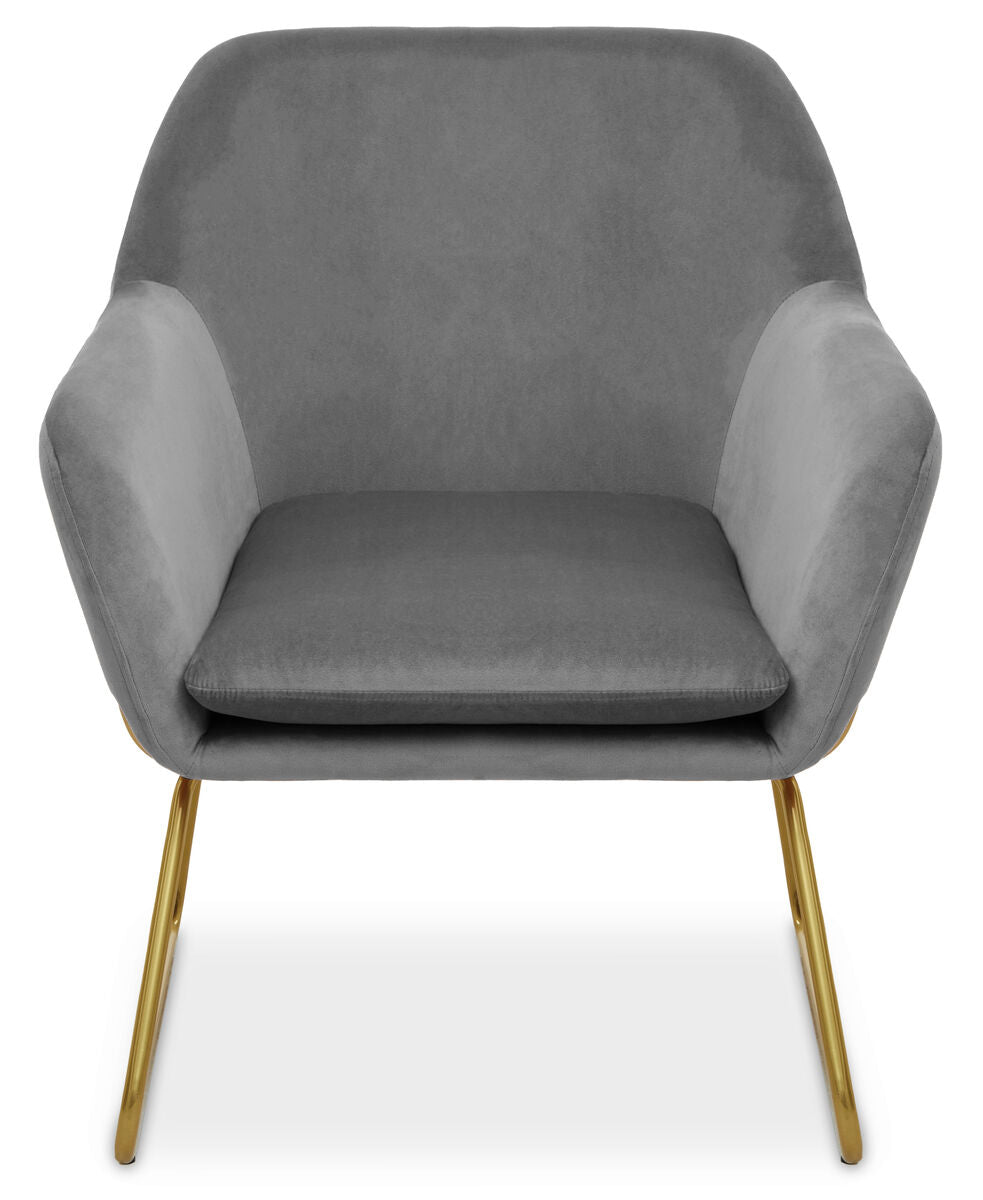 Xander Grey Velvet Armchair