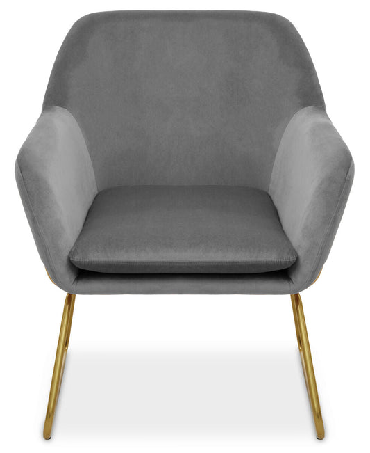Xander Grey Velvet Armchair