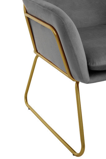 Xander Grey Velvet Armchair