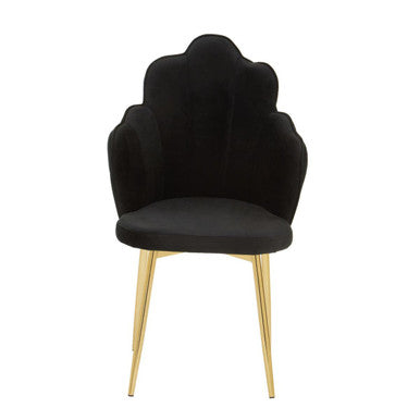 Tian Black Velvet Dining Chair