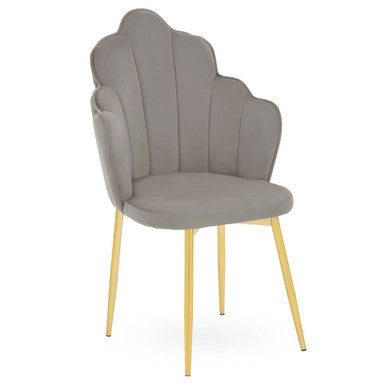 Grey Velvet Dining Chair | Tian