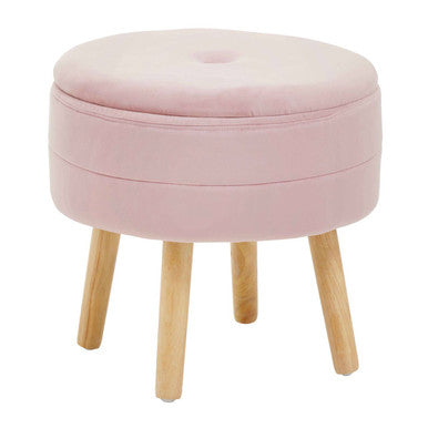 Pink Velvet Stool | Ivy