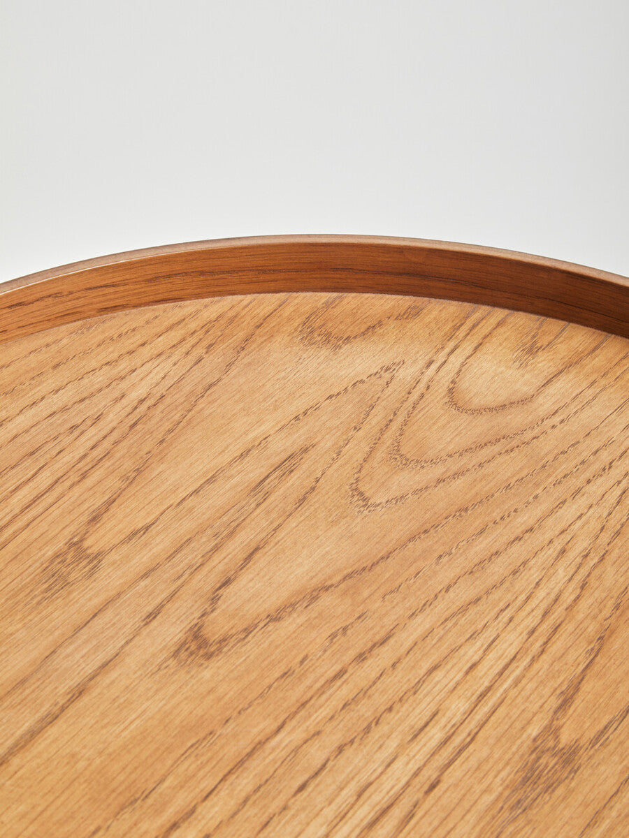White Storage Round Side Table | Viborg