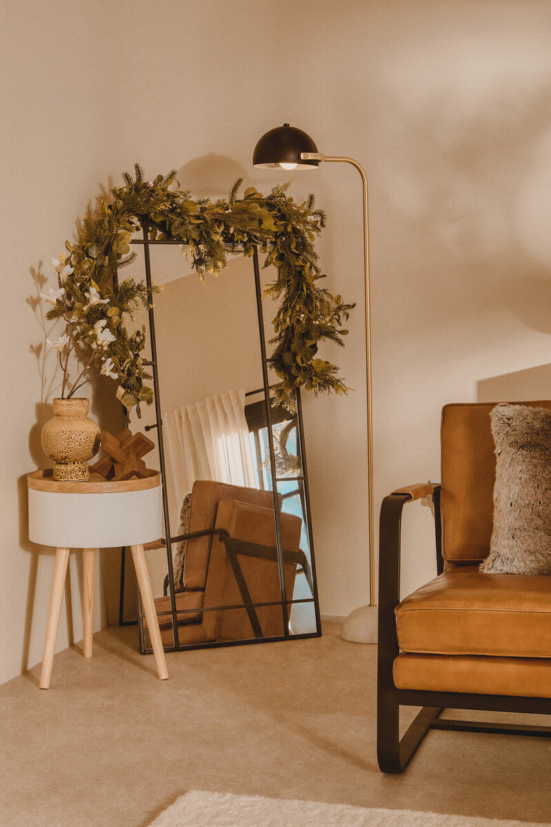 White Storage Round Side Table | Viborg
