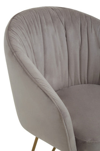 Veneto Mink Velvet Dinner Chair