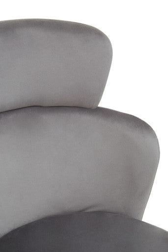 Veneto Grey Velvet Chair