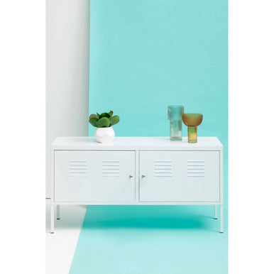 Academy Two Door White Locker Cabinet