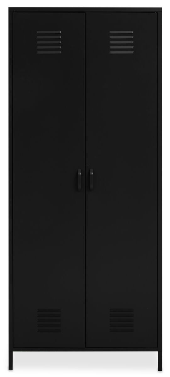 Black Two Door Locker Style Wardrobe | Academy