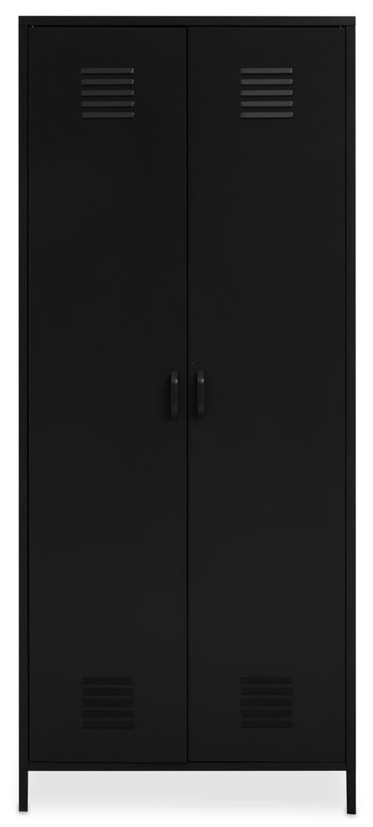 Academy Black Two Door Locker Style Wardrobe