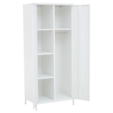 Academy White Two Door Locker Style Wardrobe