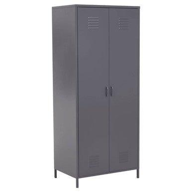 Academy Grey Two Door Locker Style Wardrobe