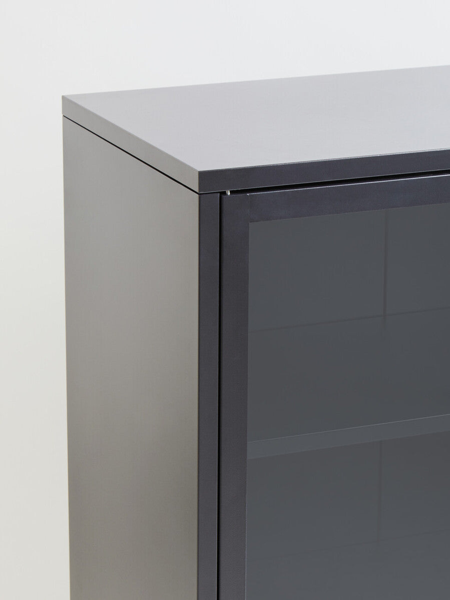 Two Door Grey Metal Cabinet | Acier