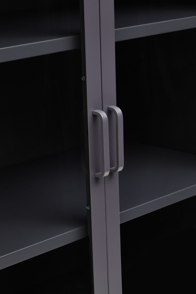 Acier Two Door Grey Metal Cabinet