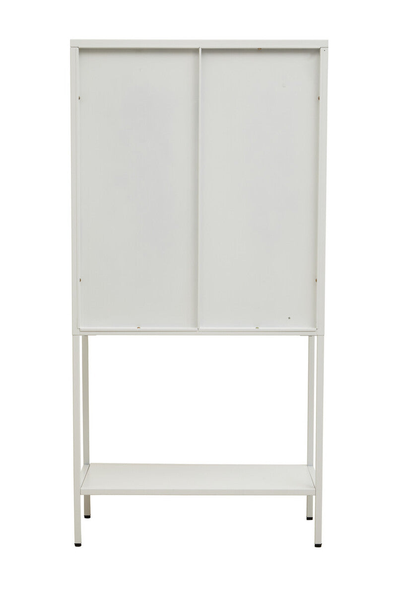 Acier Two Door White Metal Cabinet