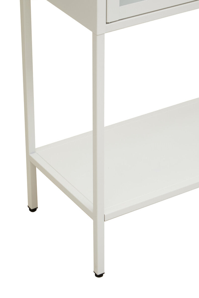 Acier Two Door White Metal Cabinet