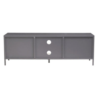 Acier Two Door Grey Metal Media Unit