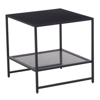 Acero Black Metal Square Side Table