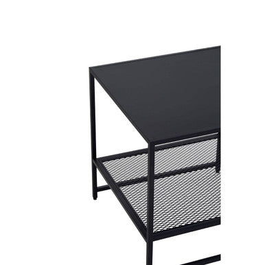 Acero Black Metal Square Side Table