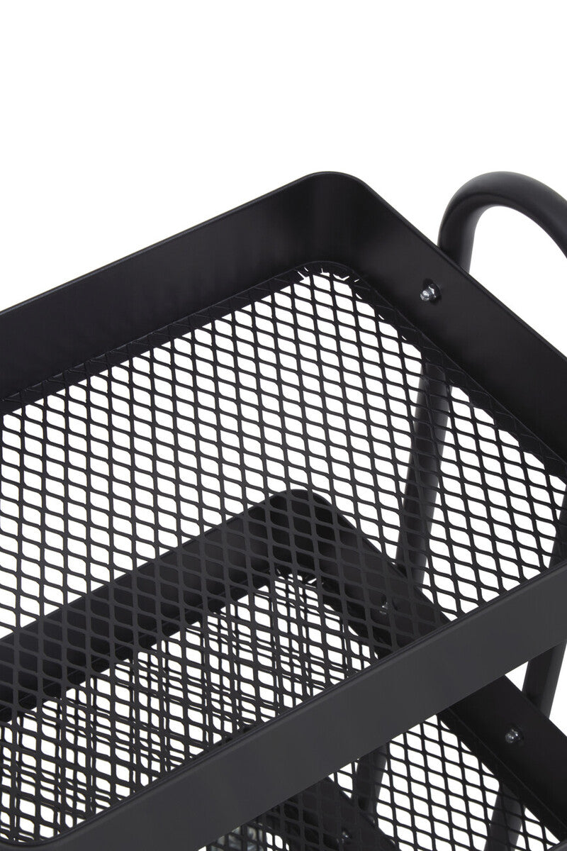 Acero Three Tier Black Metal Trolley