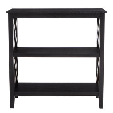 Heritage Two Shelf Black Bookcase