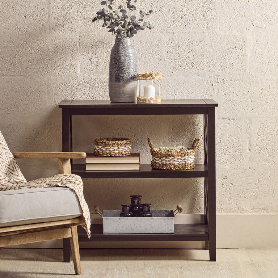 Two Shelf Black Bookcase | Heritage