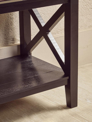 Heritage Three Shelf Large Black Bookcase