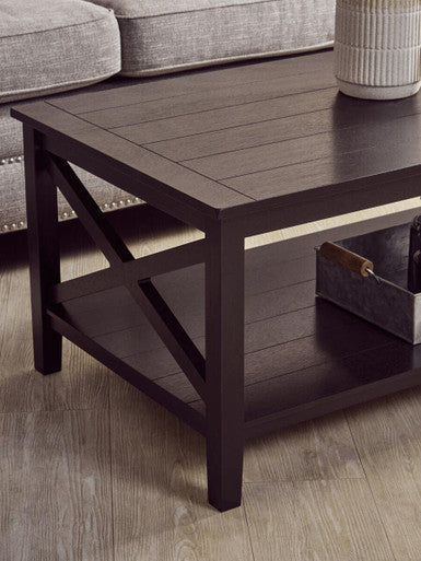 Heritage Black Wood Coffee Table