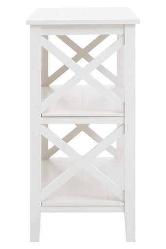 Heritage Three Shelf Ivory Bookcase