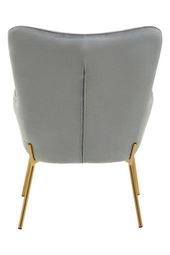 Stockholm Grey Velvet Chair