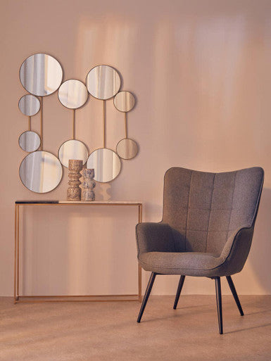 Stockholm Grey Fabric Armchair