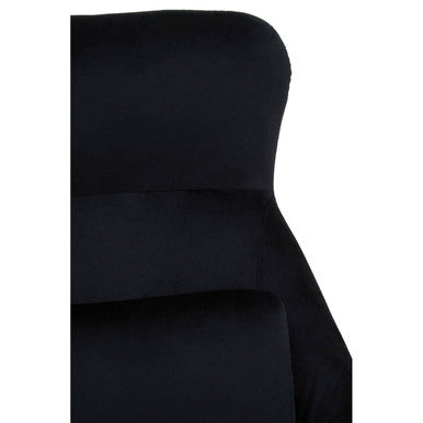 Stockholm Black Velvet Armchair
