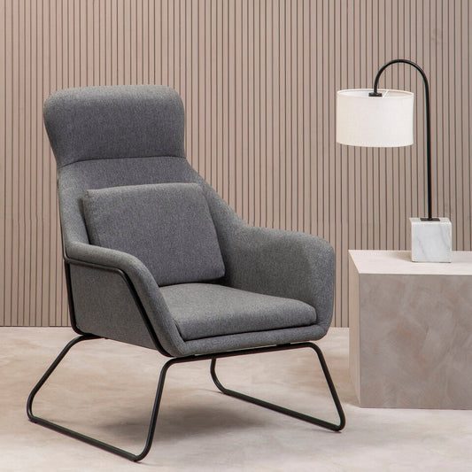 Stockholm Grey Fabric Chair