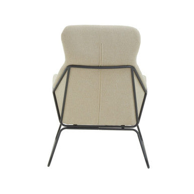 Stockholm Natural Chair With Black Metal Frame