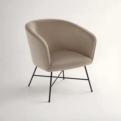 Mink Velvet Curved Accent Chair | Stockholm