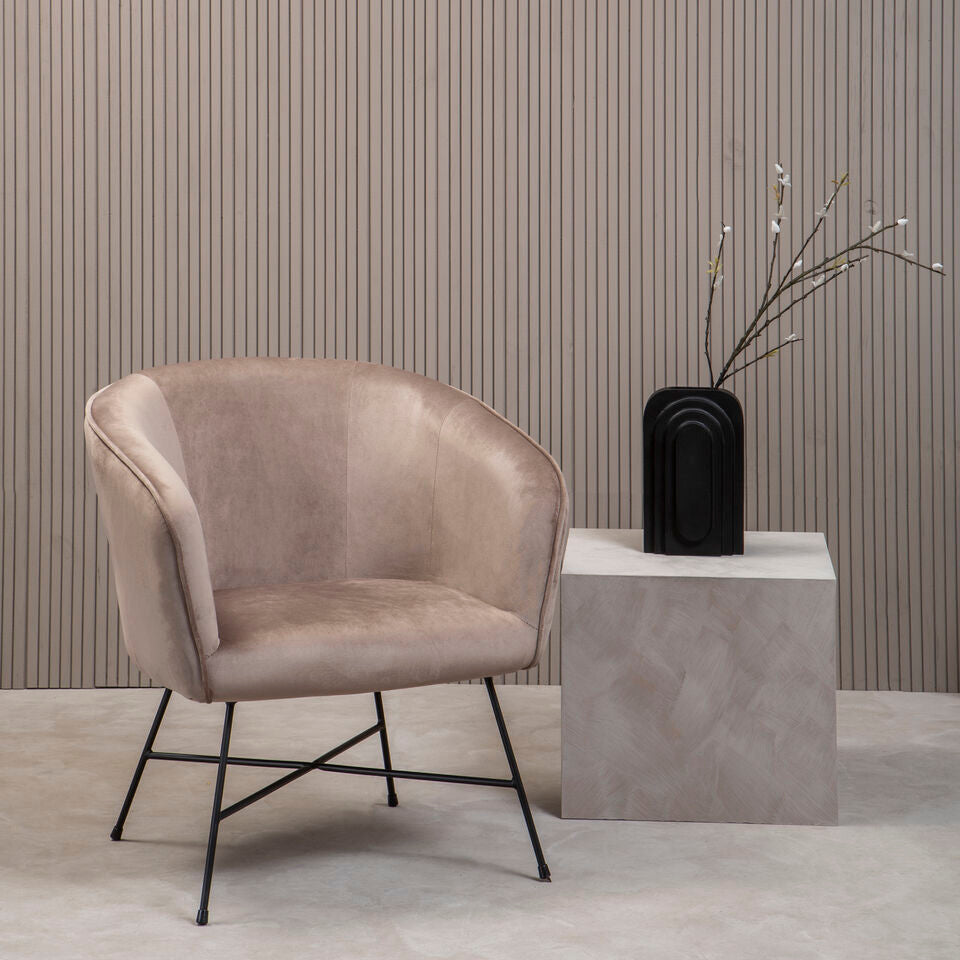 Stockholm Mink Velvet Chair